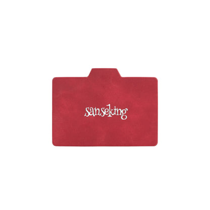 Horizontal Color-Block Pu Deck Box Red with 1 Divider