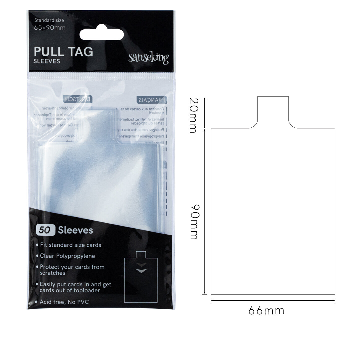 Pull Tag Card Sleeve