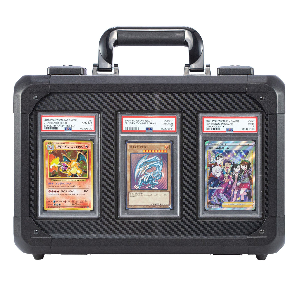 [Free Shipping] Carbon Fiber Graded Card Storage Box (3 Compartment)