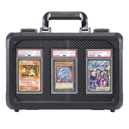 [Free Shipping] Carbon Fiber Graded Card Storage Box (3 Compartment)