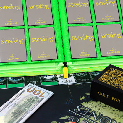 9-Pocket PU Card Binder Green