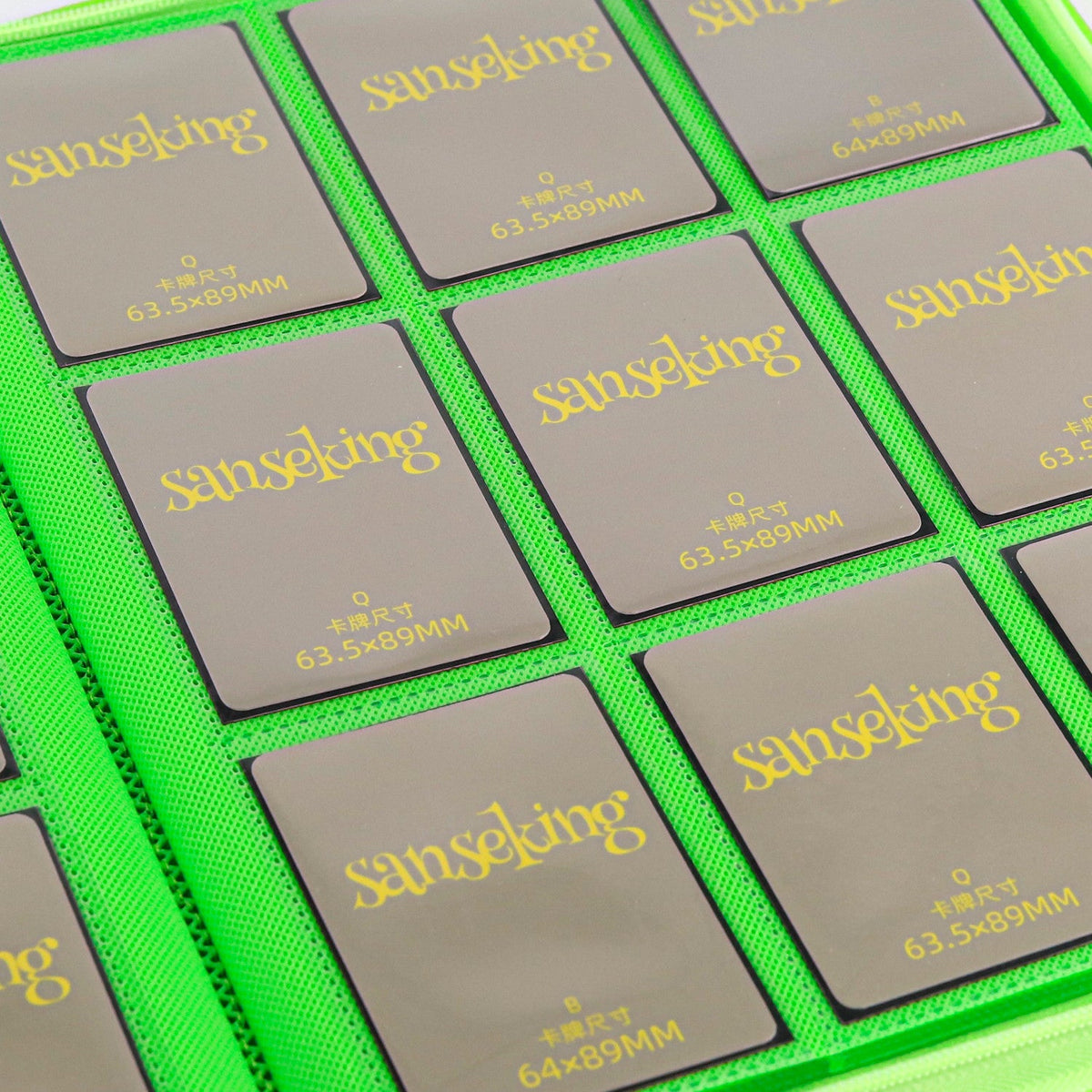 9-Pocket PU Card Binder Green