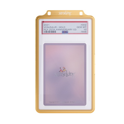 35PT PSA Magnetic Spring-Loaded Slab Case: Colored Frame Graded Card Holder + Zipper Bag