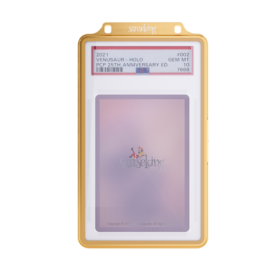 35PT PSA Magnetic Spring-Loaded Slab Case: Colored Frame Graded Card Holder + Zipper Bag