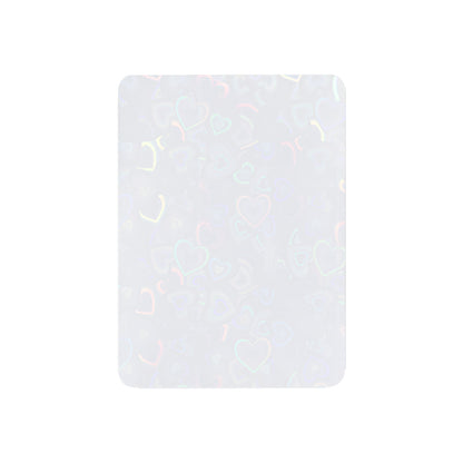 Love Heart-Shape Laser Flashing Rounded Card Sleeves