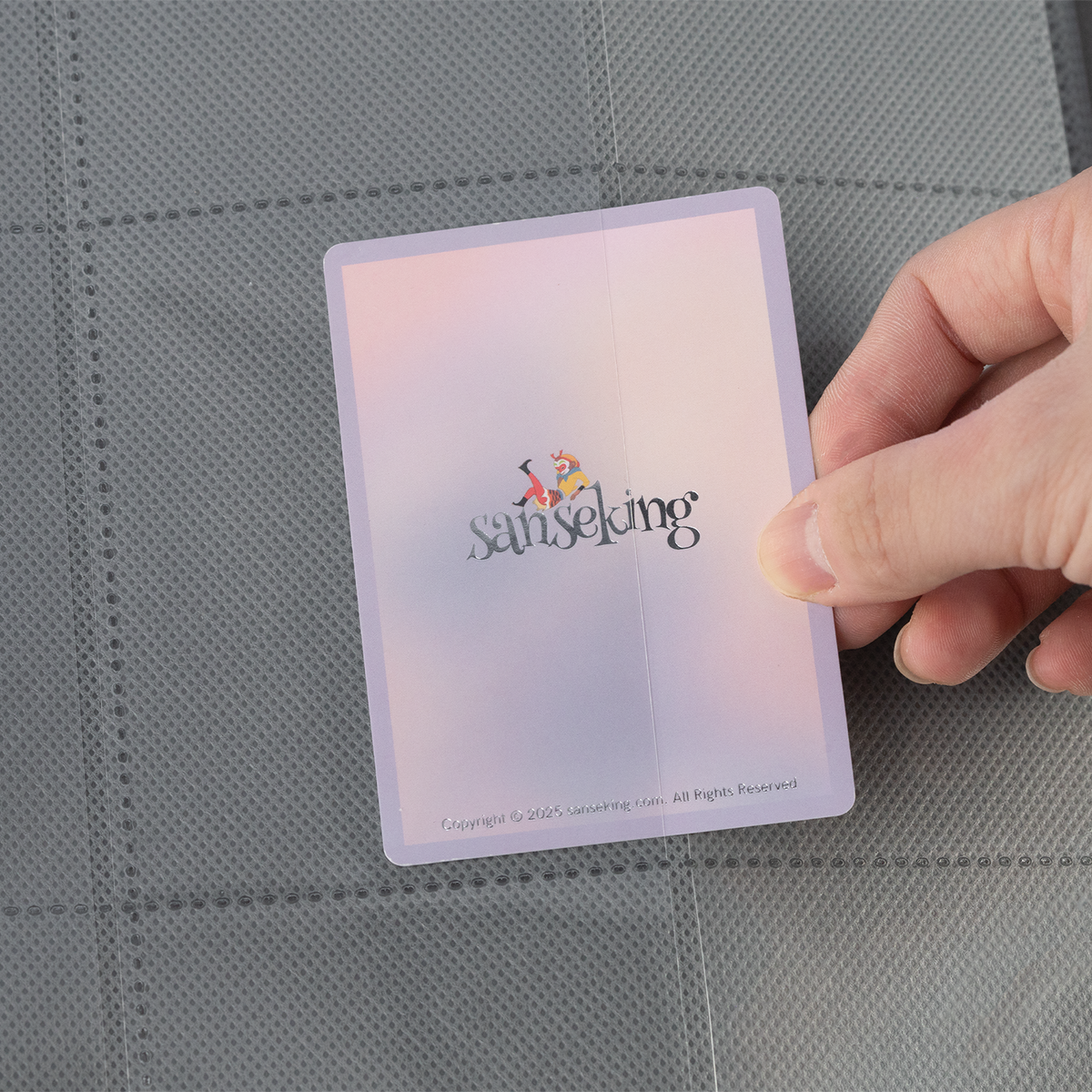 AUREX CR-02 grey card binder 9-pocket card page detail