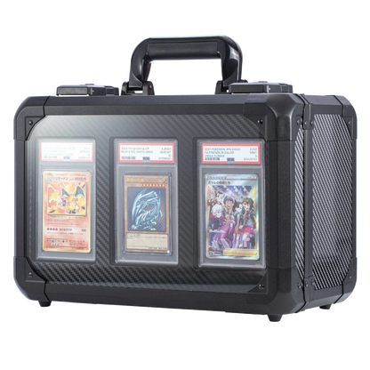 [Free Shipping] Carbon Fiber Graded Card Storage Box (3 Compartment)