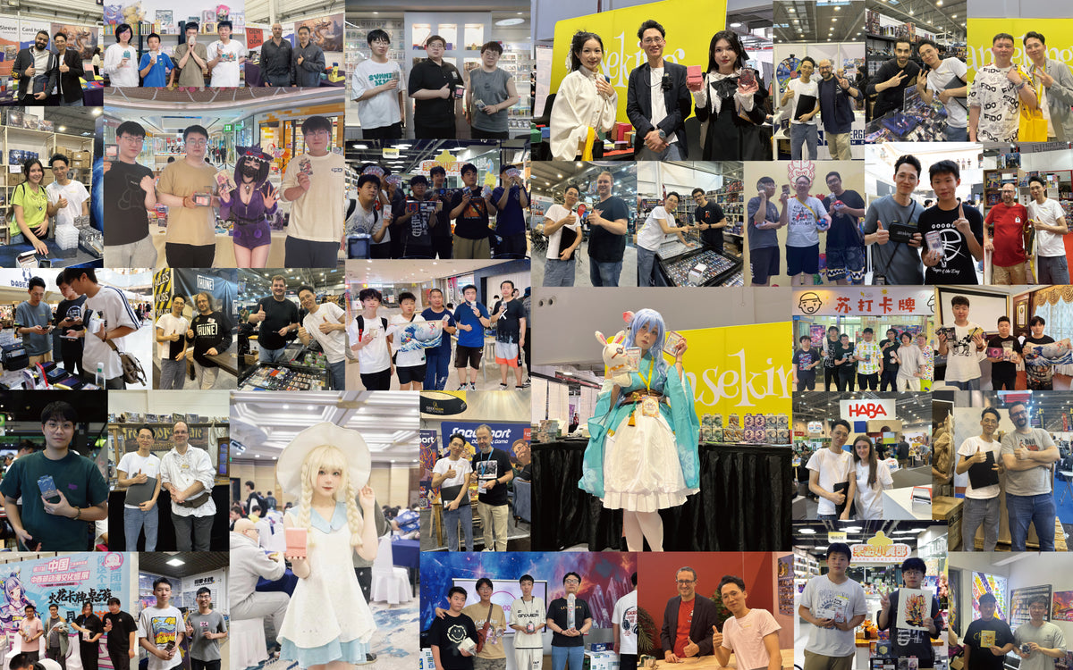 Sanseking team and customers at card gaming events