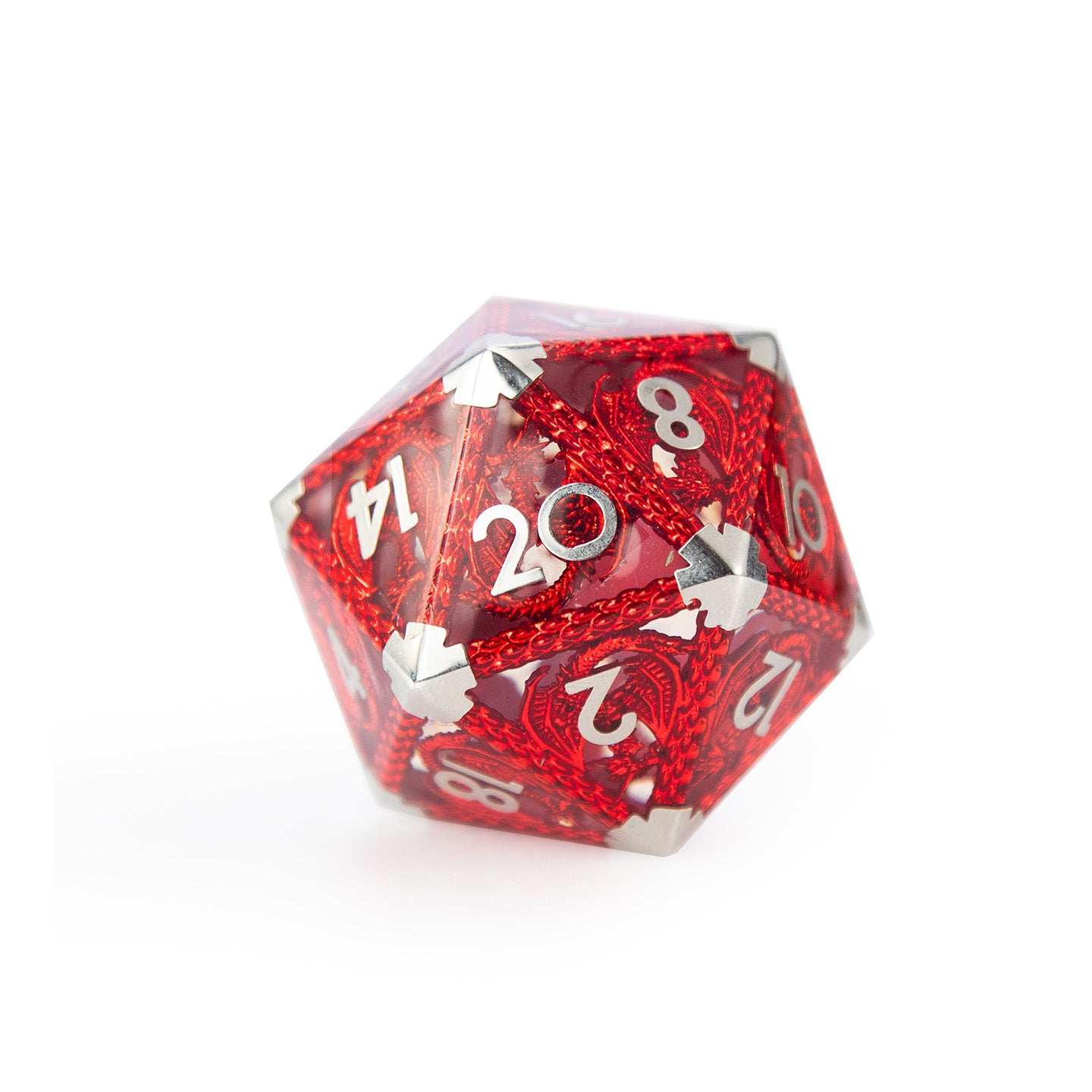 Crimson Dragon’s Flame Single D20 — 40 mm