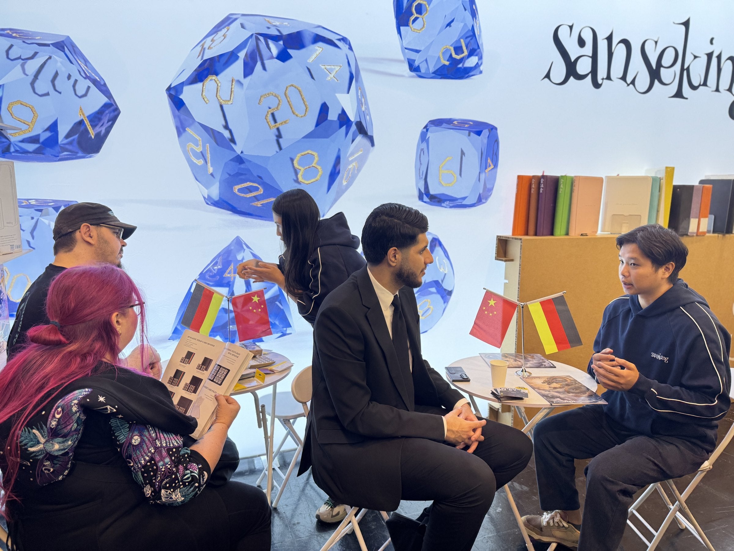 Sanseking team meeting customers at SPIEL Essen