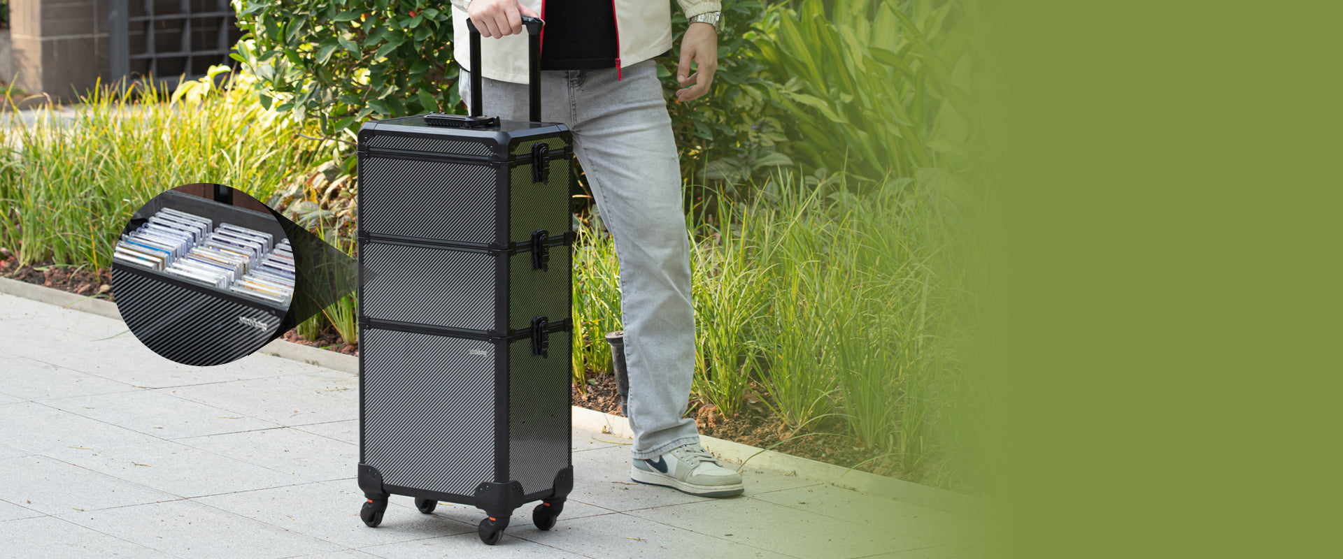 Sanseking ExpoRoller graded card display trolley case