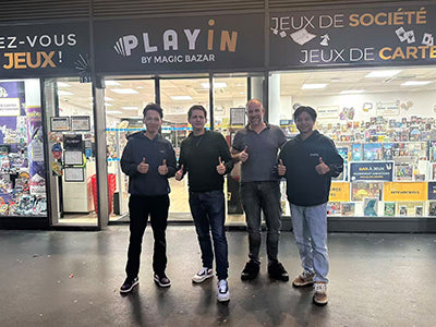 Sanseking partners outside a hobby store