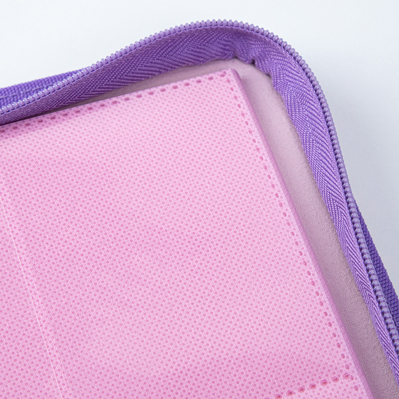 9 Pockets PU Card Binder - 151 Pink - sanseking