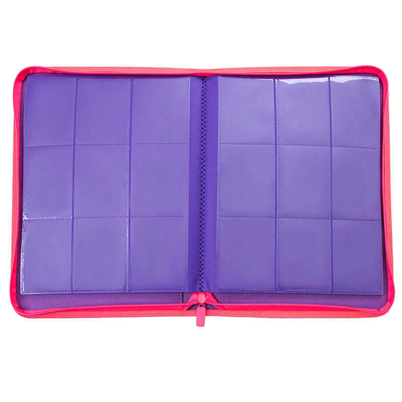 9 Pockets PU Card Binder - 151 Purple - sanseking